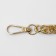 A chain for a bag, with carbines, metal, flat, dense weaving, 15 × 10 mm, 60 cm, gold color