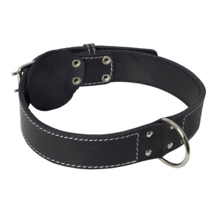 The collar is two-layer leather, with a ring in the middle, Osh 63-72 x 4.5 cm, a mix of flowers