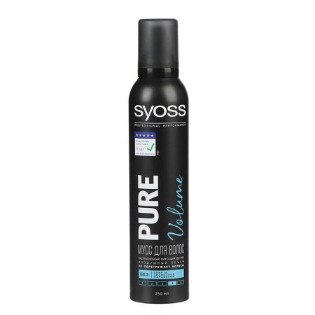 Hair mousse Syoss Pure Volume, 250 ml