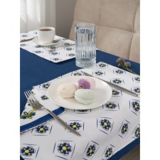 Kitchen Blue: tablecloth 110x140 cm, stands 35x45 cm - 4 pcs