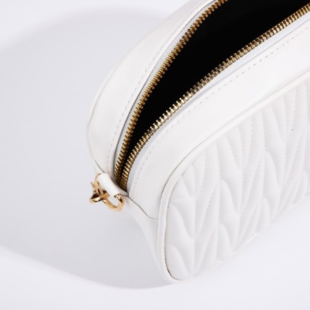 Bag Cross-Bodi with a zipper, white color-5