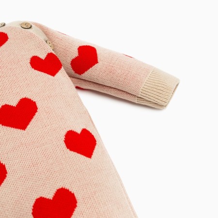Knitted Knit Kroshka I “hearts”, height 86-92 cm-8