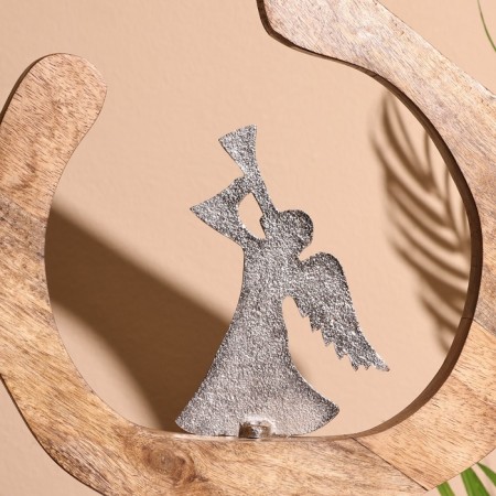 Interior souvenir in the wooden ring "Angel" 33x8x34 cm-3