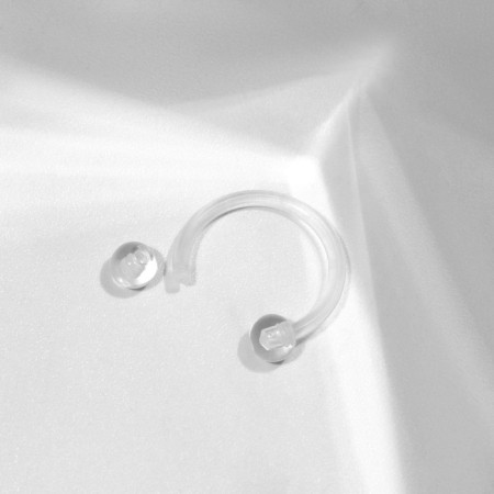 Piercing in the eyebrow "Balls", d = 10 mm, the color is transparent-1