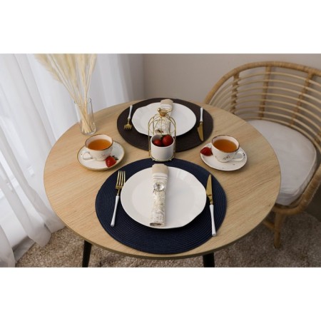 Serving napkin on the table "Loft", d = 38 cm, brown color-7