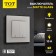 Tot Matte Glass switch, 10 a, 2 cl., With backlight, hidden, glass, white