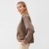 Female sweatshirt Minaku: Velvet Collection Brown color, size 52