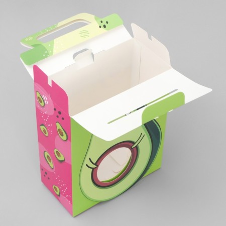 Gift folding box, packaging, "avocado", 18 x 15 x 7.5 cm-3
