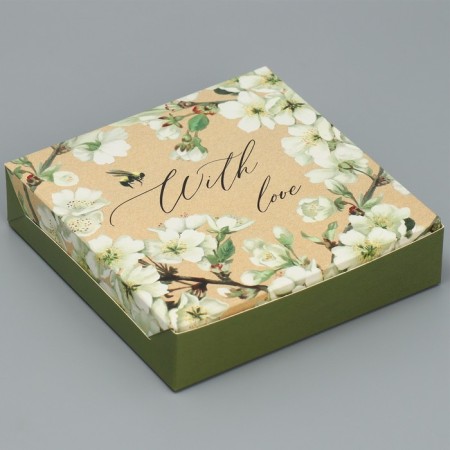 Confectionery packaging, box "With Love", 14 x 14 x 3.5 cm