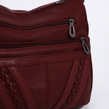 Lurch bag with lightning, dark red color-3