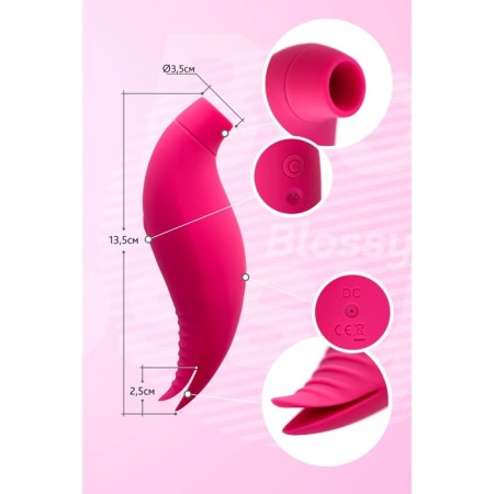 Multifunctional Jos Blossy clitoris stimulator, pink color, 13.5 cm-16