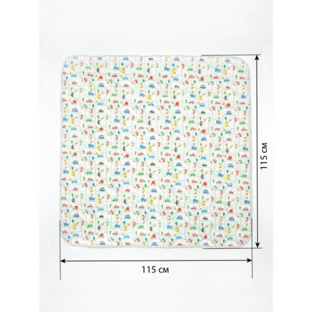 Baby rug is sods, size 115x115 cm, print road, color gray-8