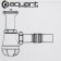 Aquant siphon for washing, 1 1/2 "x 40/50 mm, with an elongated neck, with a plastic grille