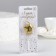 Candle in the cake on the skewer "Air star", number 0, 3.5 cm, gold