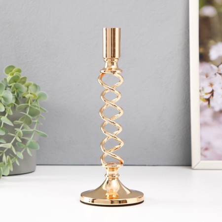 Summary metal per 1 candle d = 2 cm "Adelin" gold 9x9x25 cm-1