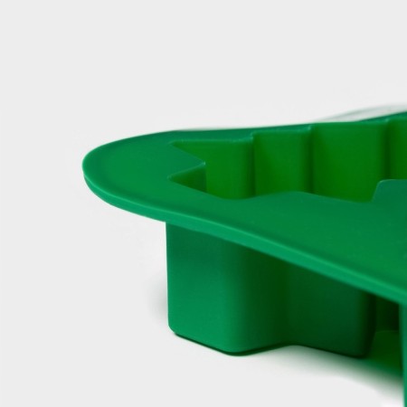 Baking uniform “Christmas tree”, silicone, 32.5 × 11.5 cm, 12 cells, green color-4