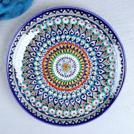 Largan Rishtan ceramics "Patterns", 32 cm, blue-5