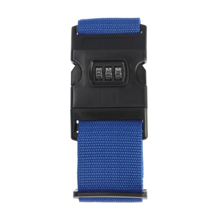 A belt for a suitcase or bags with a tundra code lock, blue color-1