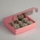 Gift box team with a window, pink, 11.5 x 11.5 x 3 cm