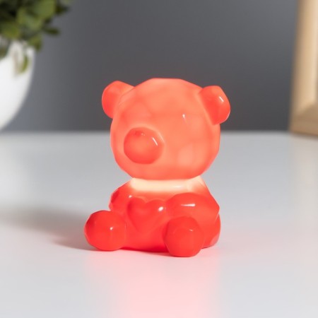 Night -night "Bear with heart" 2W Led LR44 red 4x5x7cm-1