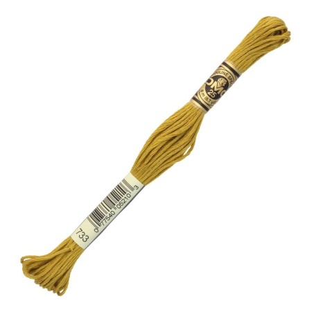 The threads of the DMC 117 (733), 12 pcs. packaged