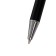 Ballic handle, automatic, 0.5 mm, round, black with silver inserts, metal case, blue rod