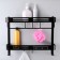 2-tier shelf, 50 × 12.6 × 43.6 cm, black color