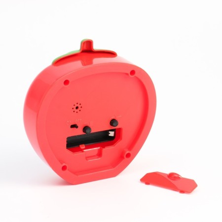 Clock - HELP WEAR "Strawberry" Children's, discrete move, 13 x 14 cm, aa-2