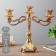 Summary Metal for 3 candles "Pattern" color gold 25x27.5x9 cm