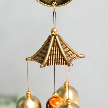Wind Music Metal "Buddha on Monet" 3 bells 45 cm-2