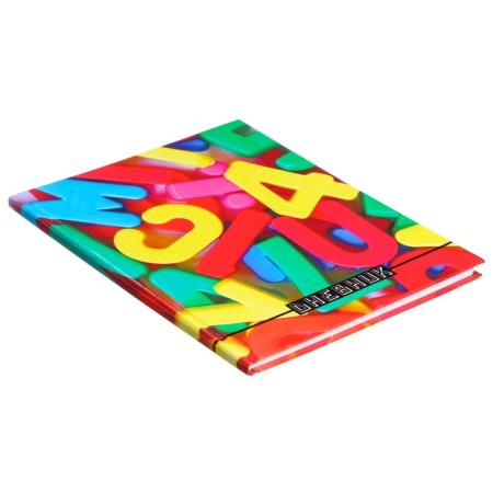 Diary for grades 1-4, "Volumetric letters", solid cover 7BC, glossy lamination, 48 sheets-1