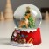Souvenir Polystone Water Ball "Deer at the elegant Christmas tree" 7x8x9 cm