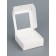 Jewelry box with PVC window 8 x 8 x 3 cm, white