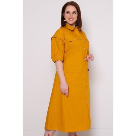 Dress shirt female Prima Linea, size 58, orange color-1