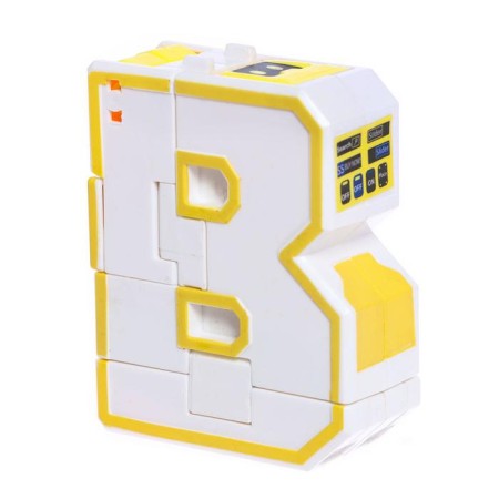 A set of robots "alphabet", transforms, light and sound effects, 6 letters, gather in 1 robot-13