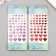 Plastic sticker "Hearts. Holography" mix 10.2x19 cm