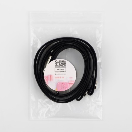 Shoe strap, textile, 43 ± 0.5 cm, 15 mm, 2 pcs, black color-6