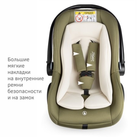 Car Seiger Siger "Daphni", group 0+, 0-13 kg, 0-1.5 years old, olive-2