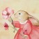 Towel "Ethel" Bunny with a flower 40x73cm, 100% HL, sarzha 190 g/m2