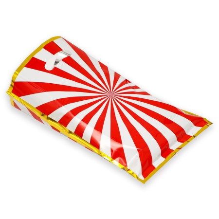 Gift, metallized, "fan" red 17x25 cm, 20 microns 10 pcs set-4