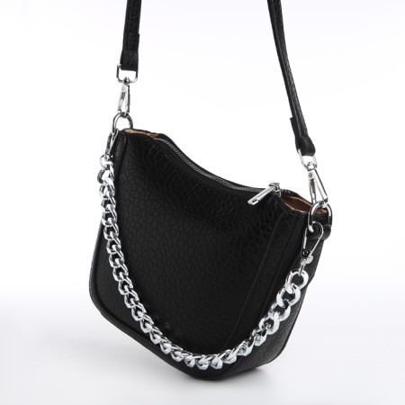Bag Women's Cross-Bodi with a zipper, black color