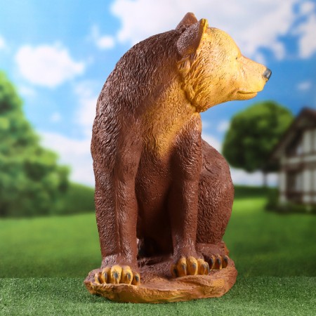 Garden figure "Bear sitting big" brown, 40x50x48cm-2