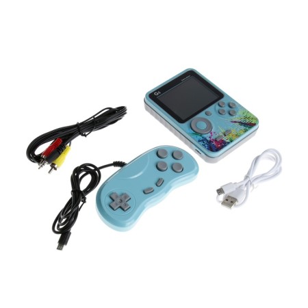 GARRACTION GOLD G5, with a gamepad, AV cable, 8 bits, 800 games, blue-2