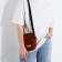 Youth bag with zipper, external pocket, brown color