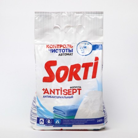 Sorti washing powder "Cleaning control", a universal automatic machine 2.4 kg