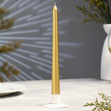 Antique candle, 2.3x 25 cm, varnished, gold metallic