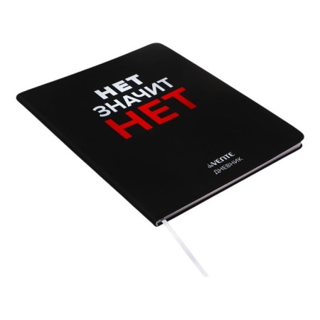 Universal diary for grade 1-11 no means no ", integral cover, artificial leather, silkography, liesse, 80 g/m2-1