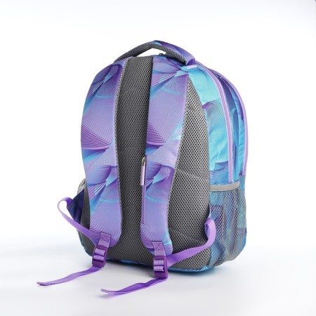 Backpack from textiles on lightning, Erich Krause, 1 pocket, lilac color-3