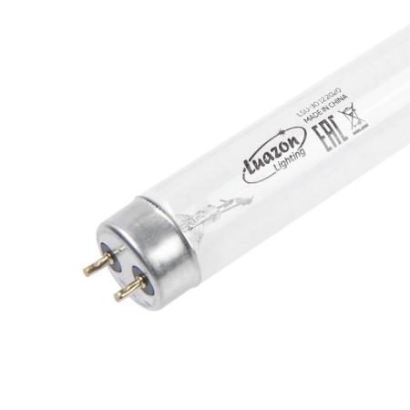 Ultraviolet bactericidal lamp Luazon Lighting, G13, 30W, without ozone, 253.7NM, 894.6mm-1