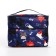 Cosmetic bag, 2 parts on zippers, blue color
